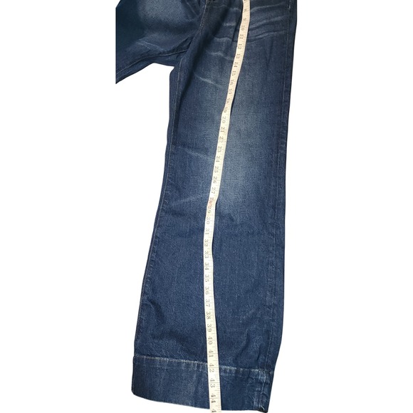 J. Crew 96 Curvy Denim Trouser Jeans Dark Wash Size 29 Wide Leg Barrel - Picture 6 of 6